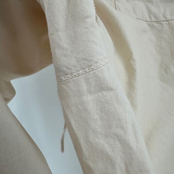 Lou & Grey Tan Cotton Elastic Drawstring Waist Pocket Cropped Pants Size Large - Picture 10 of 16